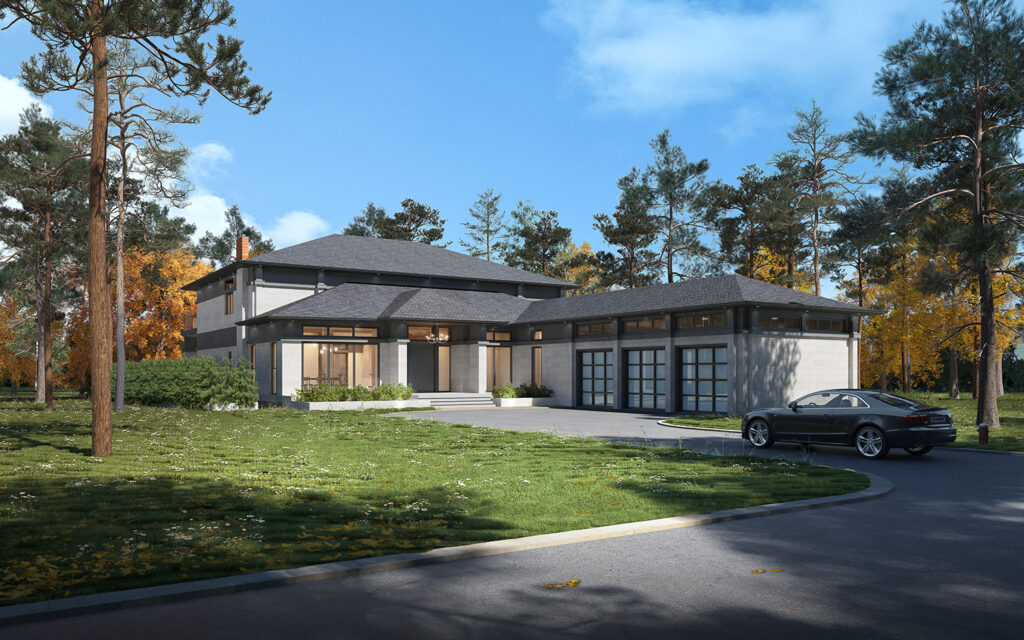A modern architectural style of a house located in Toronto, designed by Memar Architect in Toronto