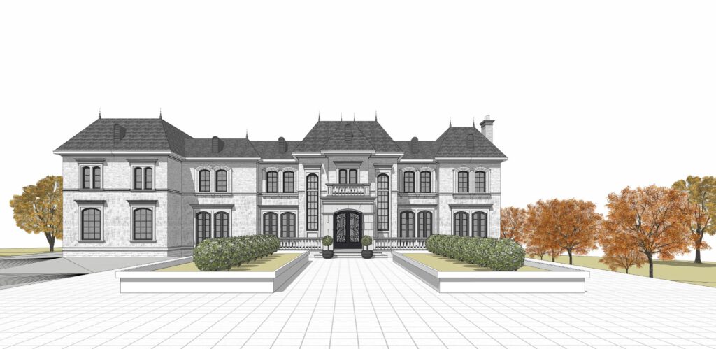 Architectural conceptual rendering of a luxury house