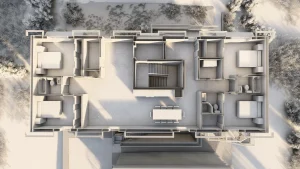 Scarborough fourplex architectural drawings, 3d floor plan