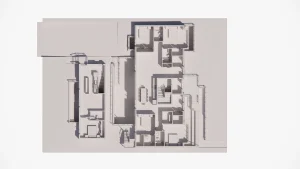 3d floor plan of a fourplex and garden suite in toronto