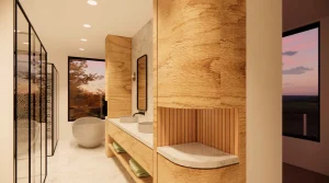 Bridle Path interior design, Master bath