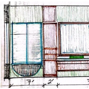 Bridle Path interior design, Sketch